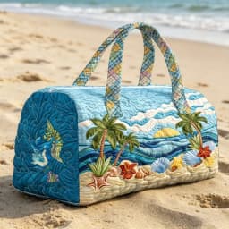 Quilted Duffle Bag Large Capacity 3D Quilting Craft Travel Duffel Bag Tote Bags Short-distance Handbag