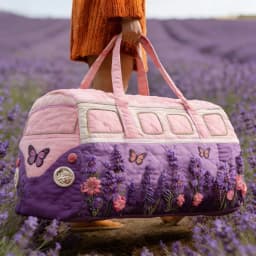 Quilted Duffle Bag Large Capacity 3D Quilting Craft Travel Duffel Bag Tote Bags Short-distance Handbag