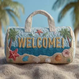 Quilted Duffle Bag Large Capacity 3D Quilting Craft Travel Duffel Bag Tote Bags Short-distance Handbag