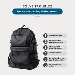 ZUOKEDISI Airlines Approved 15.6-inch Laptop Travel Backpack with Shoe Box and Luggage Strap, Hiking Backpack