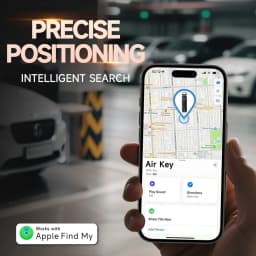 Built-in AirTag Chips, Holds 2-3 Keys, Car Key Chains with GPS Tracker, Key Finder, Key Holder for Men and Women, (iOS Only)