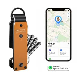 Built-in AirTag Chips, Holds 2-3 Keys, Car Key Chains with GPS Tracker, Key Finder, Key Holder for Men and Women, (iOS Only)