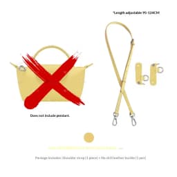 New Leather Bag Strap For Longchamp Mini Lime Durable Fashion Without Punching Modification Bag Accessories