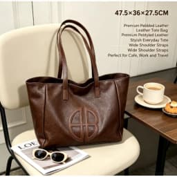 2026 New Retro Large Capacity Tote Bag for Women, Minimalist Casual Shoulder Handbag, Fashion All-match Daily Commute Purse
