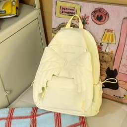Versatile Angel Wing Backpack Y2k Style Large Capacity Canvas Backpack Solid Color Lightweight School Bag for Adults Student