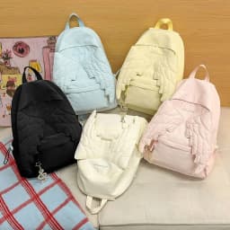 Versatile Angel Wing Backpack Y2k Style Large Capacity Canvas Backpack Solid Color Lightweight School Bag for Adults Student