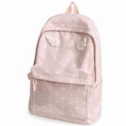 Versatile Angel Wing Backpack Y2k Style Large Capacity Canvas Backpack Solid Color Lightweight School Bag for Adults Student