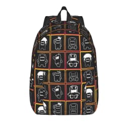 Meme Domo Kun Teenage Backpack Durable Student Hiking Travel Anime Doll Daypack for Men Women Laptop Canvas Bags