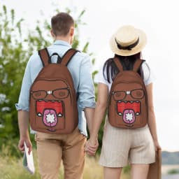 Meme Domo Kun Teenage Backpack Durable Student Hiking Travel Anime Doll Daypack for Men Women Laptop Canvas Bags