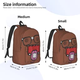 Meme Domo Kun Teenage Backpack Durable Student Hiking Travel Anime Doll Daypack for Men Women Laptop Canvas Bags