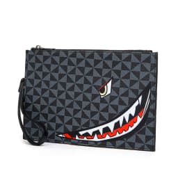 2026 New Men's Business Casual Clutch Bag Fashion Shark Print Envelope Bag Wallet Phone Bag Large Capacity Men's Gifts Pouch Pho
