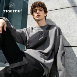 Tigernu New Light Weight Crossbody Bag Men Shoulder Bag Splashproof Waist Bag Male Multi-purpose Sling Bag