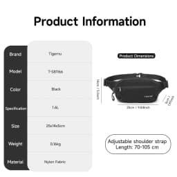 Tigernu New Light Weight Crossbody Bag Men Shoulder Bag Splashproof Waist Bag Male Multi-purpose Sling Bag