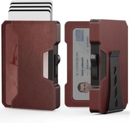 Wallet for Men, Pop Up RFID Blocking Aluminum Credit Card Holder | Holds 9-13 Cards, Built-in Money Clip & ID Window