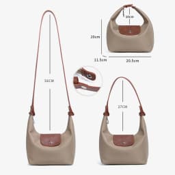 Customized Name Waterproof Nylon Lunch Box Bag for Commuting and Casual Use, Dumpling Bag, Single Shoulder Crossbody Bag
