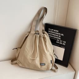 Multi-functional Fashion Backpacks For Women Nylon Large Capacity Shopper Shoulder Totes Drawstring Bucket Travelling Rucksack