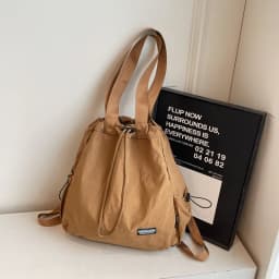 Multi-functional Fashion Backpacks For Women Nylon Large Capacity Shopper Shoulder Totes Drawstring Bucket Travelling Rucksack