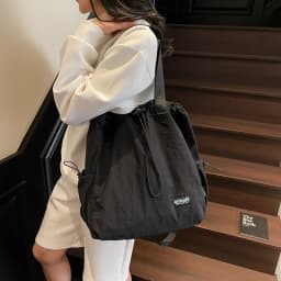 Multi-functional Fashion Backpacks For Women Nylon Large Capacity Shopper Shoulder Totes Drawstring Bucket Travelling Rucksack