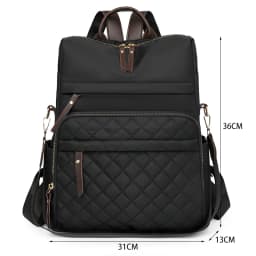 Fashion Plaid Daypack Women Waterproof Nylon Backpack Purse Ladies Large Capacity Book Bag Outdoor Travel Weekend Schoolbags