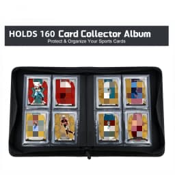 4-Pocket Toploader Binder, Top Loader Binder for Cards, Holds 160, Card Folders for Trading Cards or Sports Cards in 3 X 4''