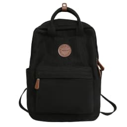 Casual Corduroy Backpack for Teens, 14 Laptop Compartment, High School & College Bag with Zipper Pocket, Backpacks for School