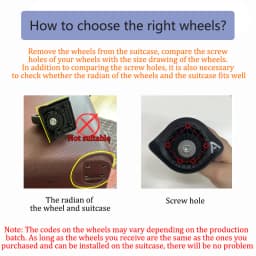 Suitable for SWISSGEAR Suitcase Universal Wheel Luggage Accessories Spare Parts for Trolleys Wheel Replacement Repair