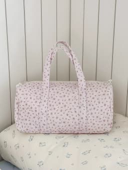 YT large-capacity lightweight luggage bag, hand-held crossbody Boston bag, small floral quilted travel bag, ins style
