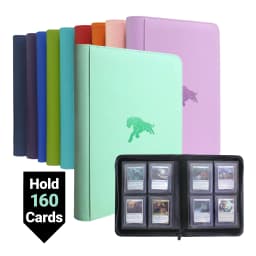 4-Pocket Double Sided 160 Pockets PU Card Binder, 3×4 Inch Trading Card Album for TCG Sports Cards