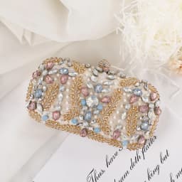 Women's Bridal Clutch Evening Bag Crystal Handbag with Chain Shoulder Strap for Party Wedding Female Fashion Accessory
