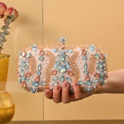 Women's Bridal Clutch Evening Bag Crystal Handbag with Chain Shoulder Strap for Party Wedding Female Fashion Accessory