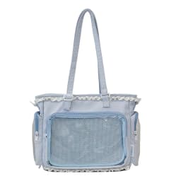 Japan Style Preppy Messenger Bag with Cute Bow Anime Shoulder Crossbody Bag For Sweet JK Girls Tote Bag