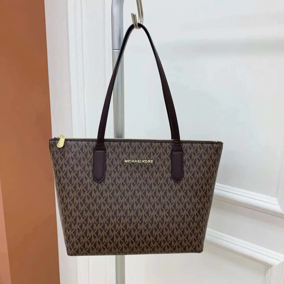 Michael Kors Vincent Printed Women's Elegant Crossbody Bag Luxury Brand Handbag Women's Classic Embroidered Pattern Canvas Handb