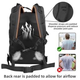 50L/32L Military Tactical Backpack, Large Assault Pack for Camping Hiking with MOLLE, Durable Daypack Rucksack for Men Travel Work