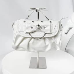 Elegant Pink Bow Rhinestone Underarm Bag, Sweet Lolita Pleated Shoulder Bag, Portable Bow Handle Handbag Cute Ita Purse