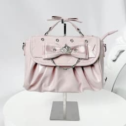 Elegant Pink Bow Rhinestone Underarm Bag, Sweet Lolita Pleated Shoulder Bag, Portable Bow Handle Handbag Cute Ita Purse