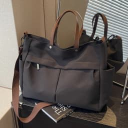 Stylish Women's Nylon Tote Bag Large Capacity Multiple Pockets Lightweight Casual Shoulder Bag for Daily Commute Shopping