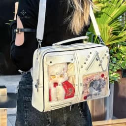 Y2K Women Ita Shoulder Bag Girls Transparent Bag DIY Display Crossbody Fashion Handbag Backpack Students Bookbag Travel Knapsack