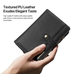 New Large Capacity Unisex Passport Holder Wallet - RFID Blocking PU Leather Travel Card Organizer with Money Clip