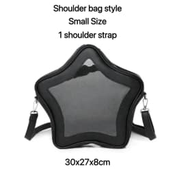 Yellow Star Ita Bag Girls Cute Fashion Kawaii Backpack Y2K Waterproof Front Pocket Transparent Knapsack Teenage Travel Schoolbag