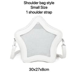 Yellow Star Ita Bag Girls Cute Fashion Kawaii Backpack Y2K Waterproof Front Pocket Transparent Knapsack Teenage Travel Schoolbag