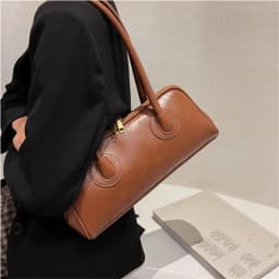 Classic Leather Handbag, Retro Simple Underarm Bag, Elegant Stylish Tote Bag for Women Everyday Casual Versatile Shoulder Bag