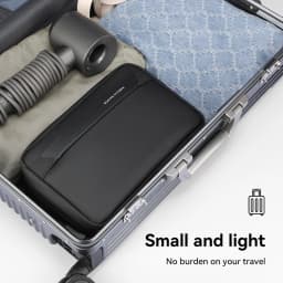 MARK RYDEN Travel Toiletry Bag with Hook, Water Repellent PU Oxford Dopp Kit with Multi-compartment for Men Women