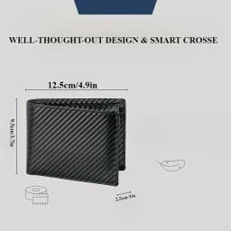 2025 New Men's Wallet with Coin Pocket RFID Protection Carbon Fiber Wallet for Men