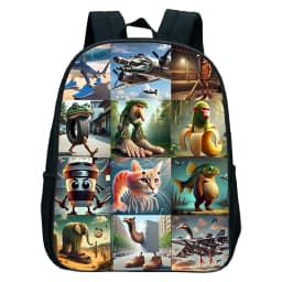 Italian Brainrot Tung Tung Tung Sahur Kids Backpack Toddler Boys Kindergarten School Bags Children Cartoon Waterproof Backpack