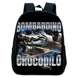 Italian Brainrot Tung Tung Tung Sahur Kids Backpack Toddler Boys Kindergarten School Bags Children Cartoon Waterproof Backpack