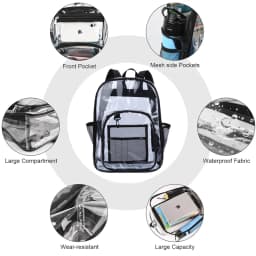 Transparent Shoulder Bag Unisex Fashion Simple Large Capacity Portable Backpacks Multifunctional Waterproof Male Female Knapsack
