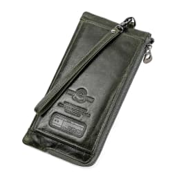 CONTACT'S Genuine Leather Long Wallet for Men Bifold Zipper Men's Wallet Card Holder Coin Purse Money Clip Women's Purse Handbag