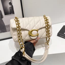 2026 New Women's Fashionable Light Luxury Large Capacity Classic Handbag, Gold Chain Single Shoulder Diagonal Cross Bag for Girl