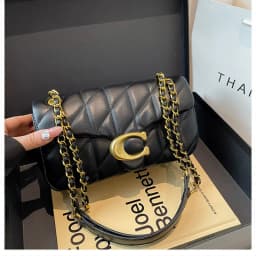 2026 New Women's Fashionable Light Luxury Large Capacity Classic Handbag, Gold Chain Single Shoulder Diagonal Cross Bag for Girl