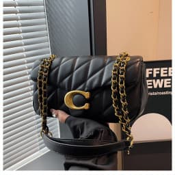 2026 New Women's Fashionable Light Luxury Large Capacity Classic Handbag, Gold Chain Single Shoulder Diagonal Cross Bag for Girl